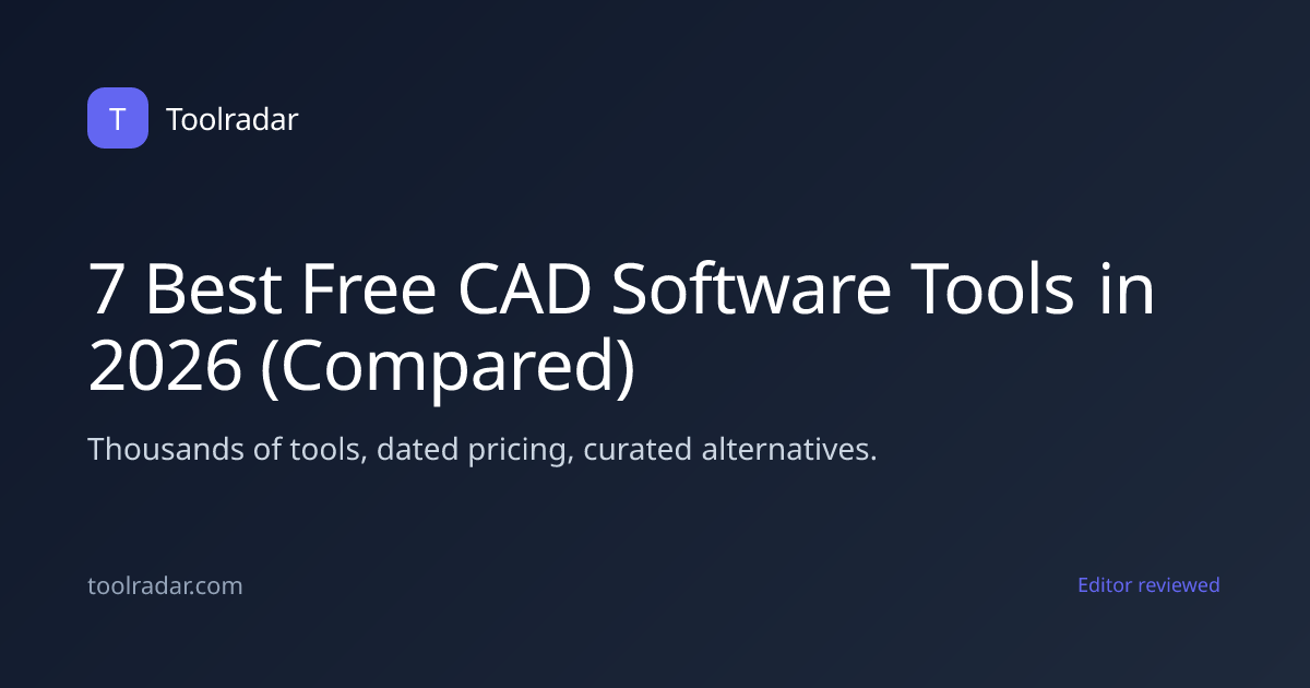 7 Best Free CAD Software Tools in 2026 (Compared)