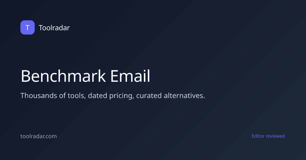 Benchmark Email Reviews, Pricing & Alternatives (2026)