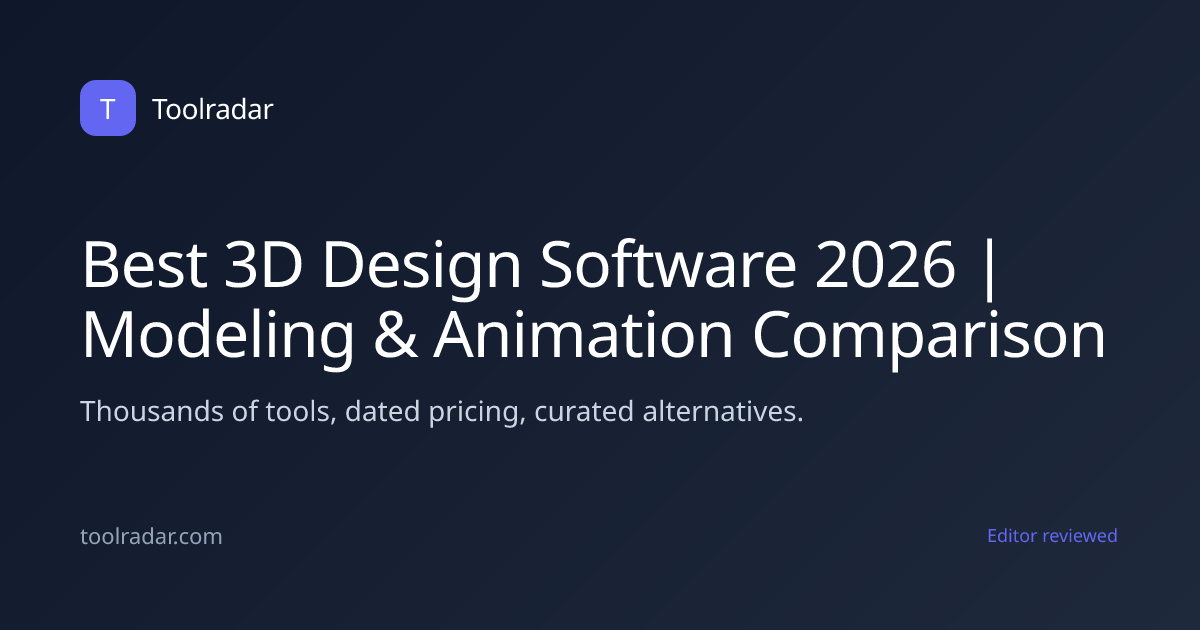 Best 3D Design Software 2026 | Toolradar