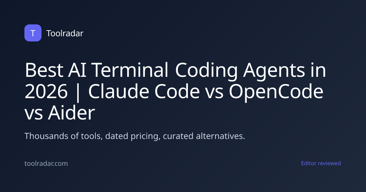 Best AI Terminal Coding Agents in 2026 | Claude Code vs OpenCode vs Aider