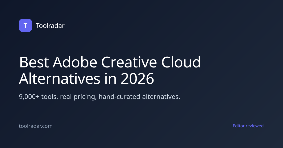 Best Adobe Creative Cloud Alternatives in 2026
