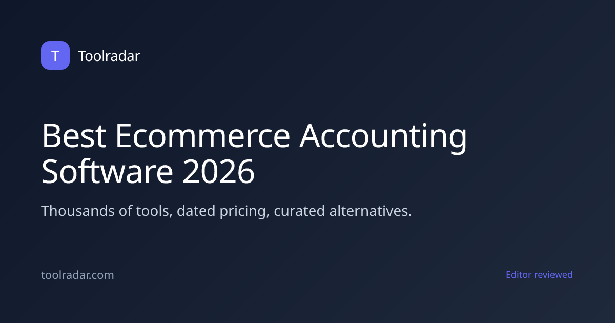 Best Ecommerce Accounting Software 2026 | Toolradar