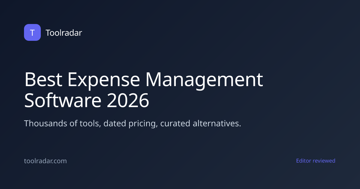 Best Expense Management Software 2026 | Toolradar