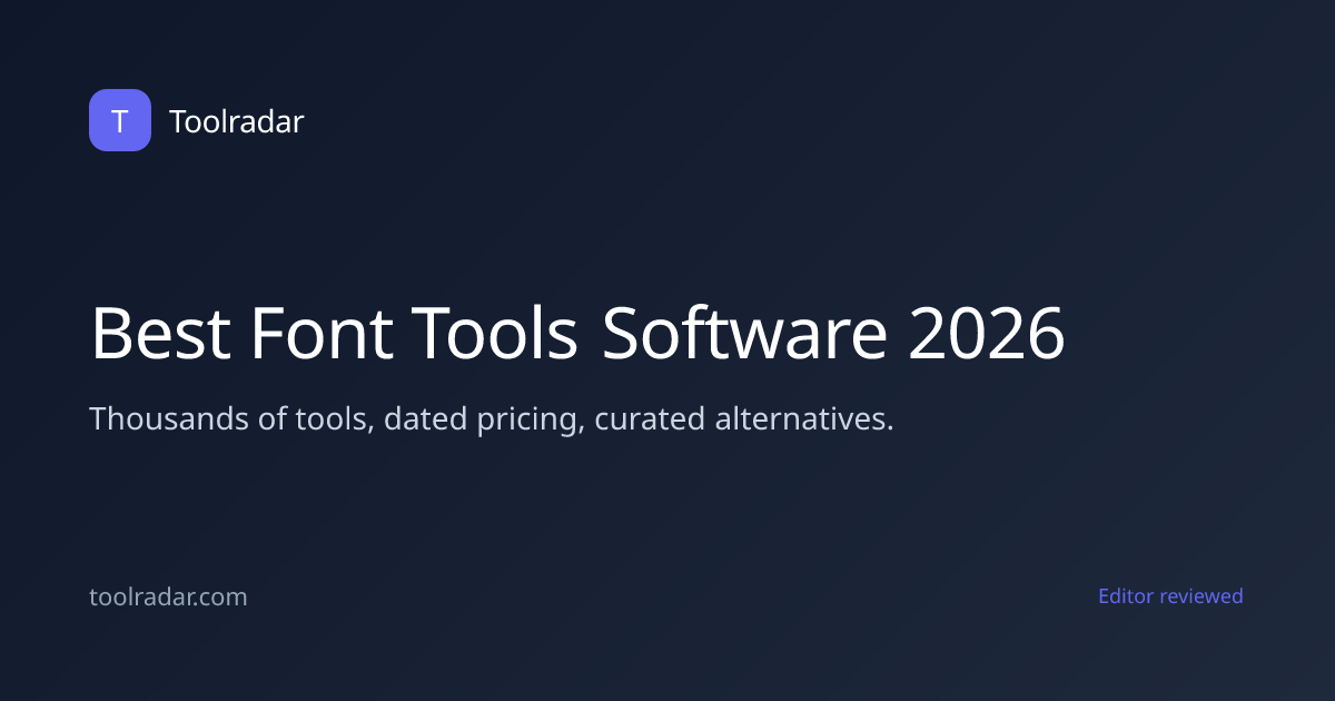 Best Font Tools Software 2026 | Toolradar