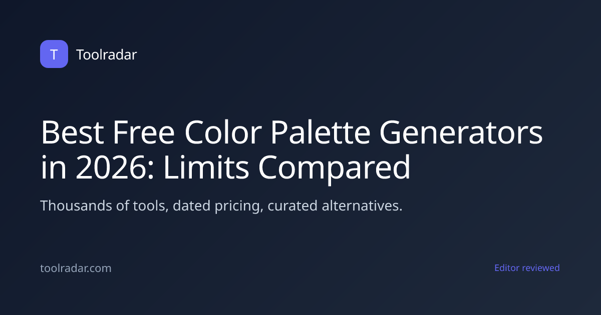 Best Free Color Palette Generators in 2026: Limits Compared