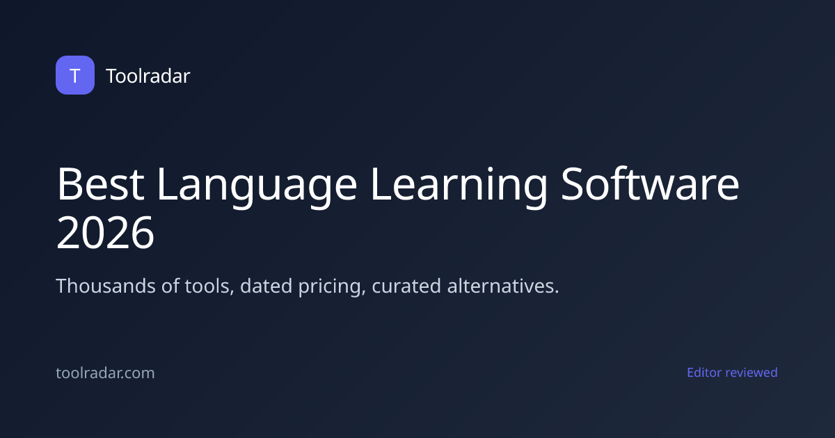 Best Language Learning Software 2026 | Toolradar