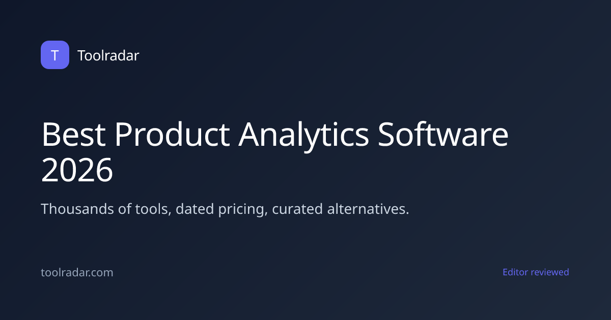 Best Product Analytics Software 2026 | Toolradar