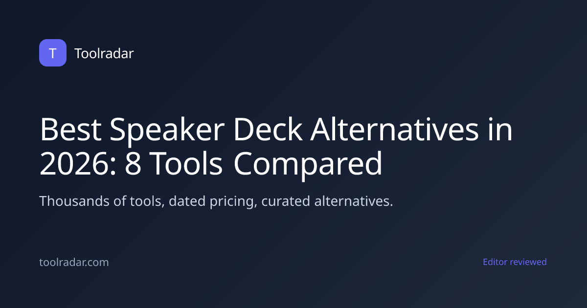 Best Speaker Deck Alternatives in 2026: 8 Tools Compared