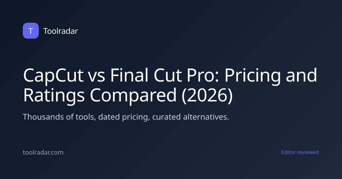 CapCut vs Final Cut Pro: Pricing and Ratings Compared (2026)
