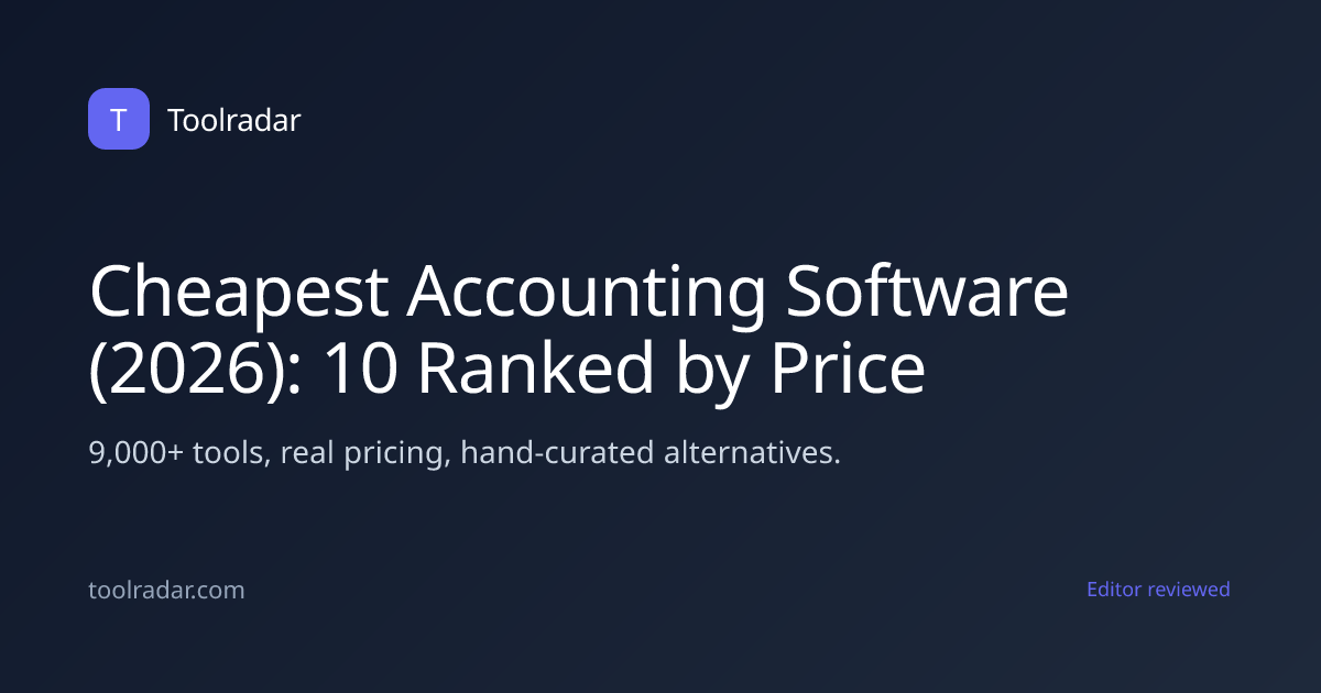 Cheapest Accounting Software (2026): 10 Ranked by Price