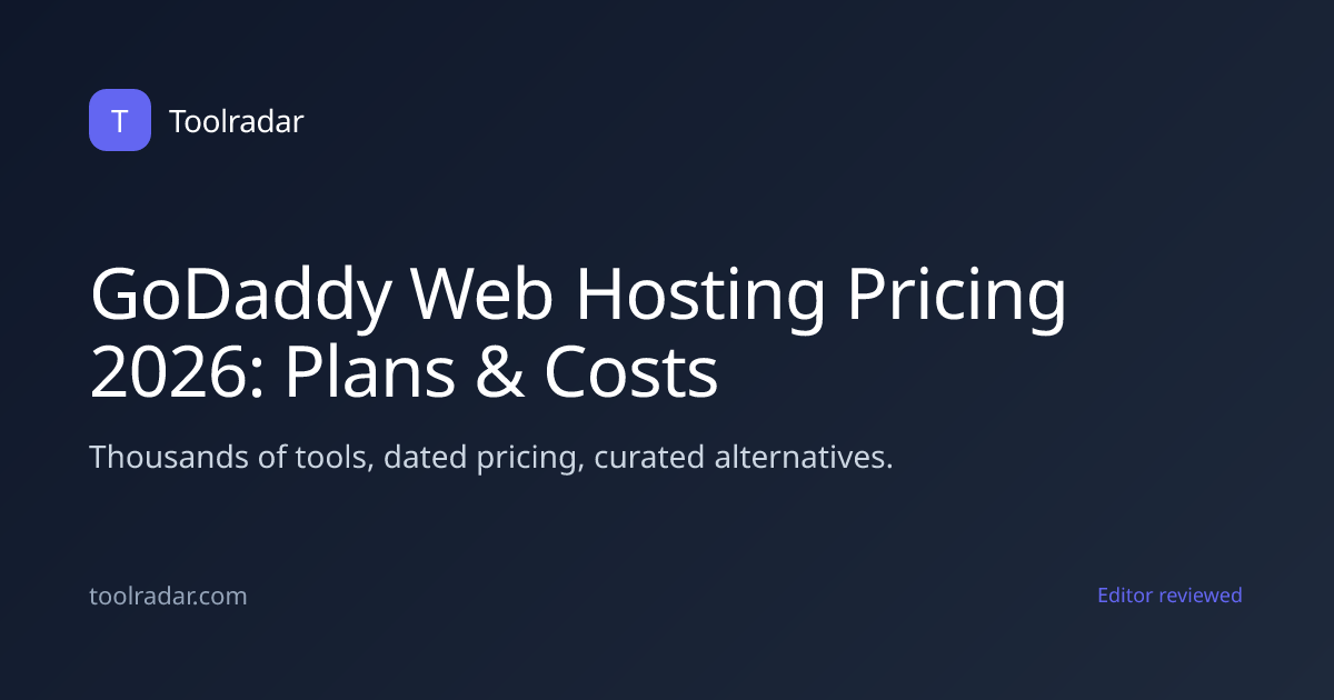 GoDaddy Web Hosting Pricing 2026: Plans & Costs