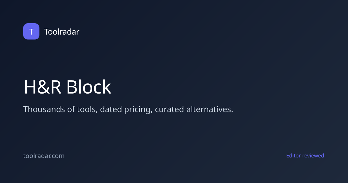 H&R Block Reviews, Pricing & Alternatives (2026) | Toolradar