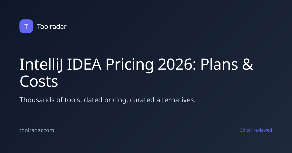 IntelliJ IDEA Pricing 2026: Plans & Costs