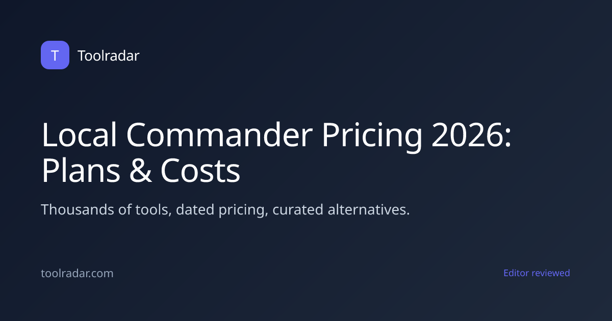 Local Commander Pricing 2026: Plans & Costs