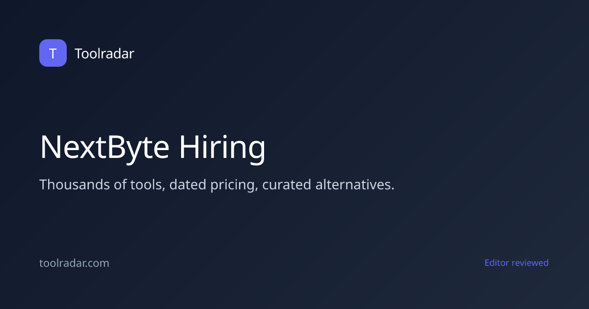 NextByte Hiring Reviews, Pricing & Alternatives (2026)
