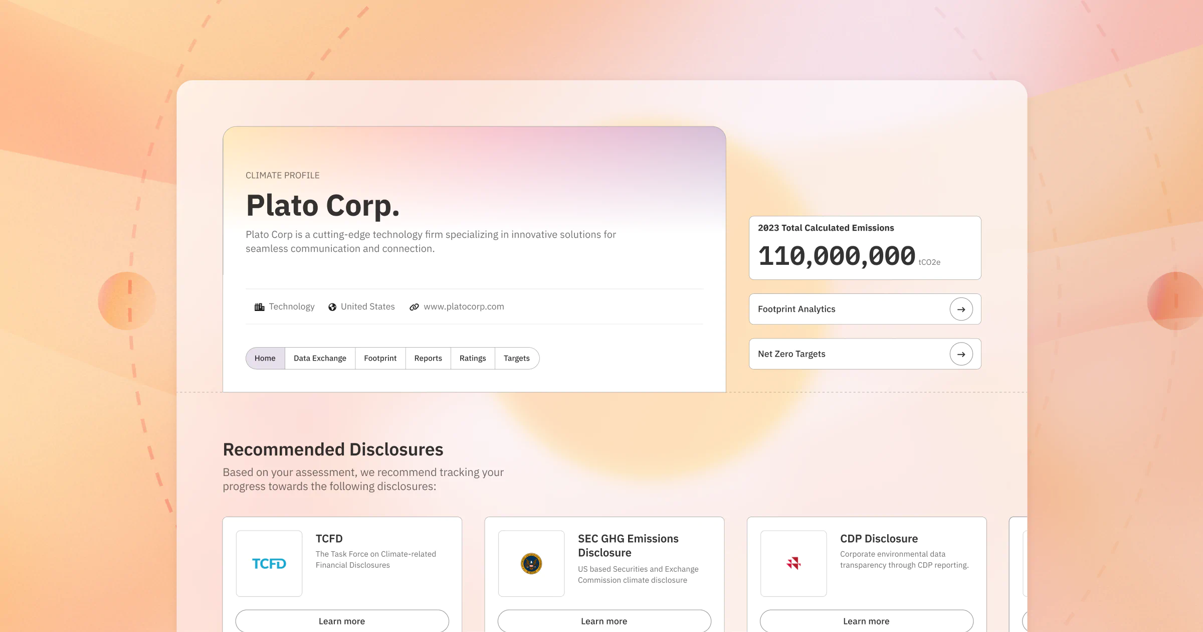 Persefoni UI screenshot