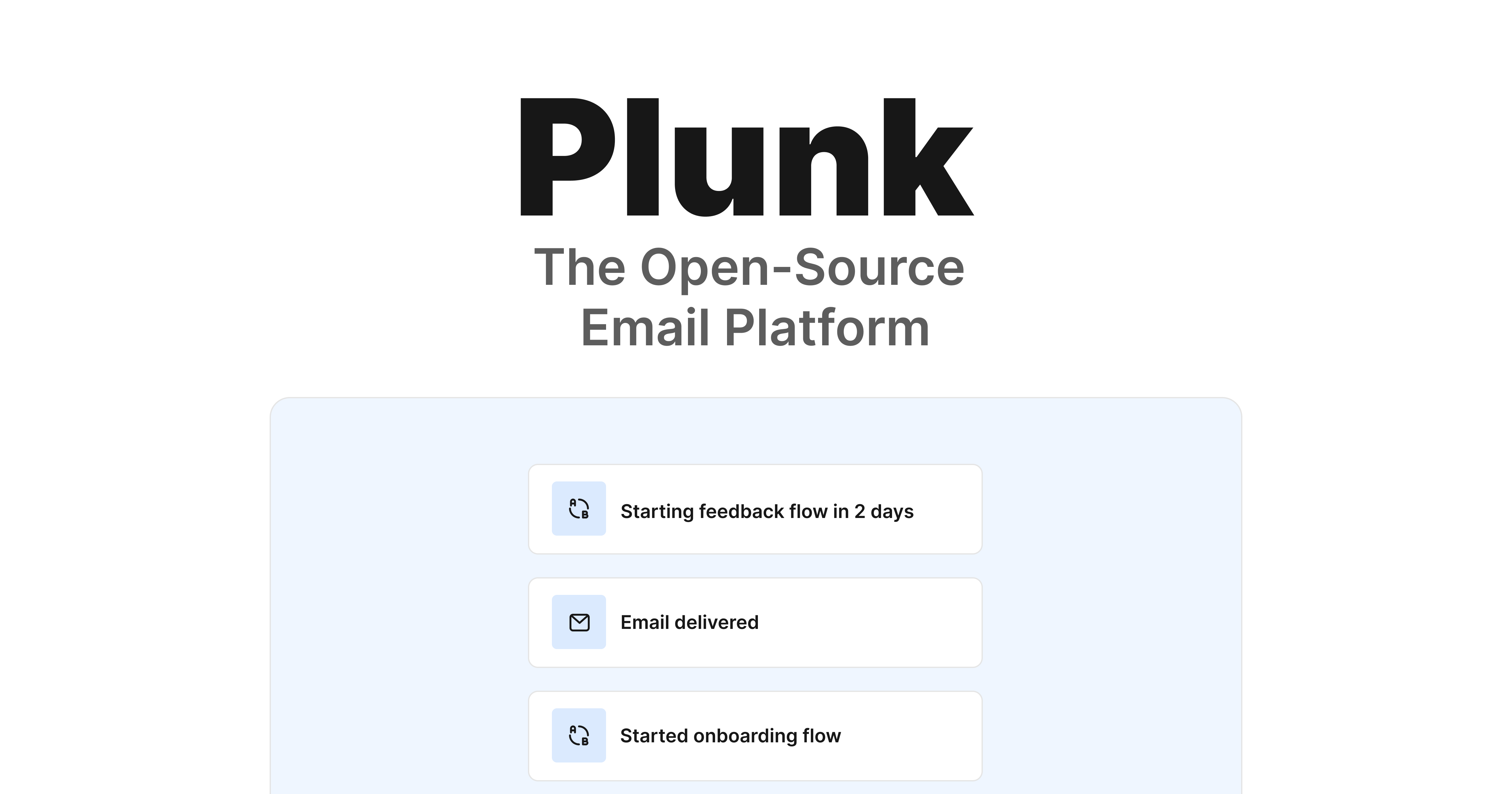 Plunk UI screenshot